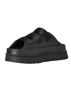 Sandálias UGG Goldenglow Slide preto para mulher.