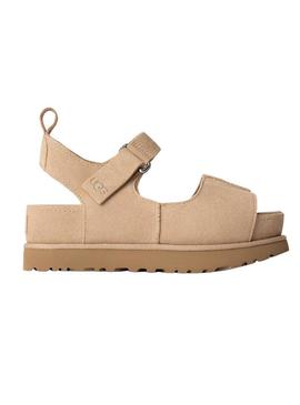 Sandálias UGG Goldenstar Hi em bege para mulher.