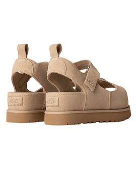 Sandálias UGG Goldenstar Hi em bege para mulher.
