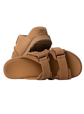Sandálias UGG Goldenstar camel para mulher.