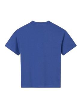 Camisola Mayoral básica azul para menino.