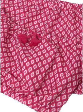 Conjunto Mayoral saia e top estampado rosa menina