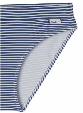 Biquíni Pepe Jeans Stripes azul para menina