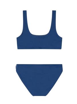 Biquíni Pepe Jeans com logotipo azul para menina.
