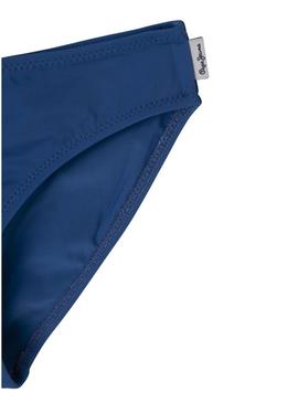 Biquíni Pepe Jeans com logotipo azul para menina.