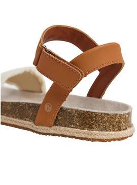 Sandálias Pepe Jeans Berlin Bass bege para menina.