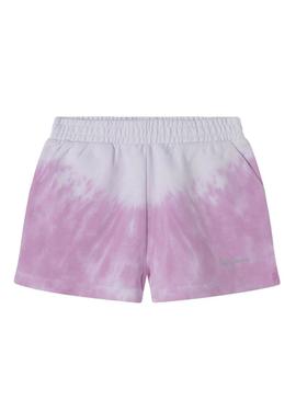 Shorts Pepe Jeans Amy rosa e branco para menina