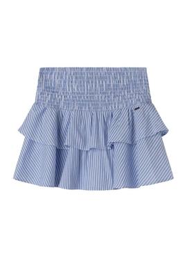 Saia Pepe Jeans Bella azul para menina.