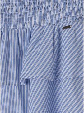 Saia Pepe Jeans Bella azul para menina.