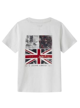 Camisa Pepe Jeans Arlo branca para homem.