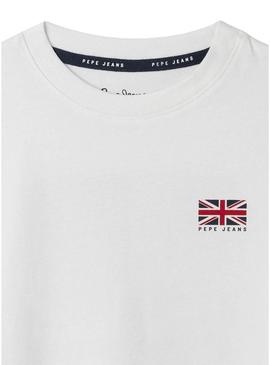 Camisa Pepe Jeans Arlo branca para homem.
