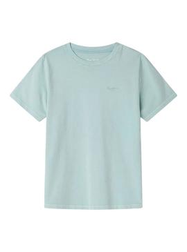 Camiseta Pepe Jeans Jeremy turquesa para homem.