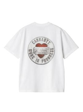 Camiseta Carhartt Button branca para mulher