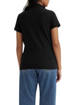 Polo Levis Housemark preto para mulher.