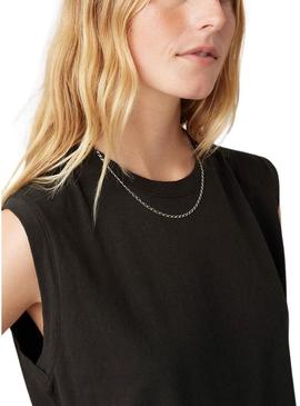 Camiseta Levis Boxy preta para mulher.