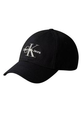 Boné Calvin Klein Jeans Monologo preto para homem.