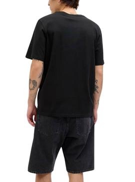 Camisa Jack and Jones Hawaii Shape preta para homem