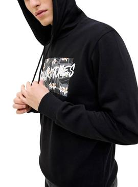 Moletom Jack and Jones Hawaii Shape azul marinho para homem.