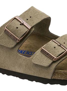 Sandálias Birkenstock Arizona Soft verde para mulher e homem.