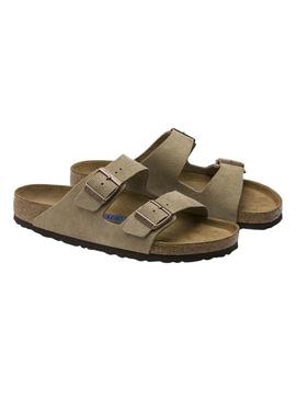 Sandálias Birkenstock Arizona Soft verde para mulher e homem.
