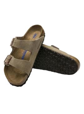Sandálias Birkenstock Arizona Soft verde para mulher e homem.