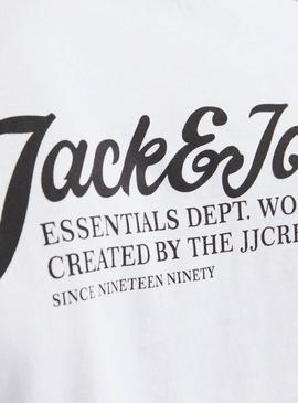 Camisa Jack and Jones Beau branca para homem.