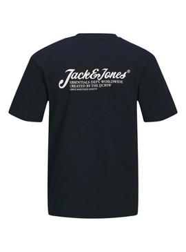 Camiseta Jack and Jones Beau azul marino para hombre.