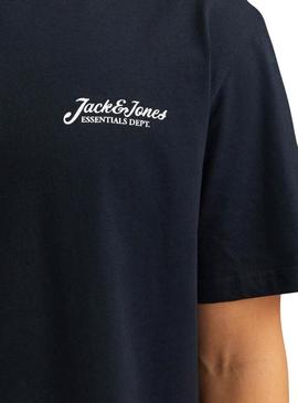 Camiseta Jack and Jones Beau azul marino para hombre.