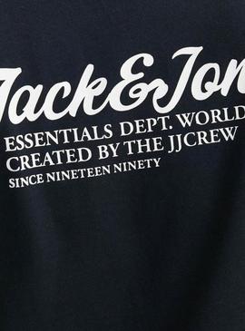 Camiseta Jack and Jones Beau azul marino para hombre.