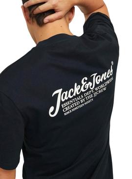 Camiseta Jack and Jones Beau azul marino para hombre.