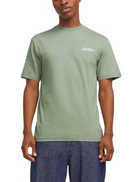 Camiseta Jack and Jones Beau verde para homem.