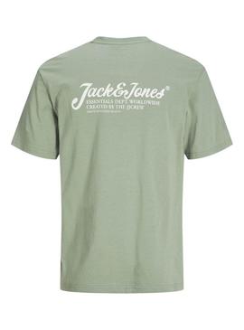 Camiseta Jack and Jones Beau verde para homem.