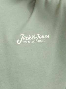 Camiseta Jack and Jones Beau verde para homem.