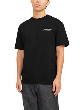 Camiseta Jack and Jones Beau preta para homem.