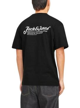 Camiseta Jack and Jones Beau preta para homem.