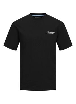 Camiseta Jack and Jones Beau preta para homem.