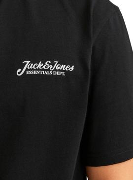 Camiseta Jack and Jones Beau preta para homem.