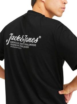 Camiseta Jack and Jones Beau preta para homem.