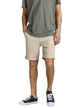 Bermudas Jack and Jones Dave bege para homens.