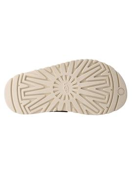 Sandálias UGG GoldenGlow Slide bege para meninas e meninos.