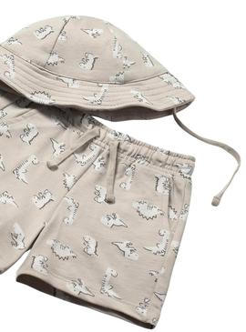 Conjunto Mayoral Punto Print Bucket bege para bebê