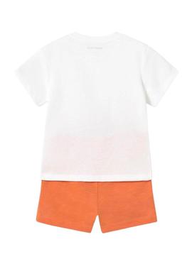 Conjunto Mayoral Tablas Surf laranja para bebê