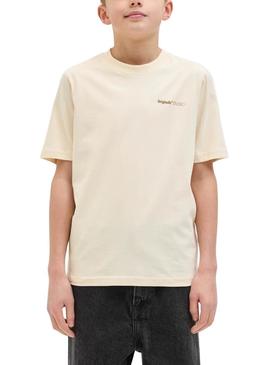 Camiseta Jack And Jones Varenna Pintada bege Criança