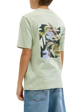 Camiseta Jack And Jones Varenna Pintada verde criança.
