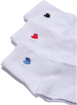 Pack 3 Meias Pieces Mova brancas para mulher.