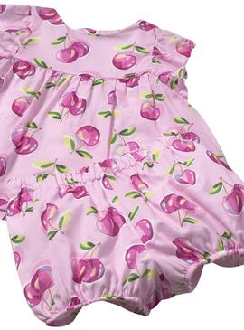 Conjunto Mayoral bombacho blusão frutas para bebê