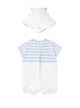 Pelele Mayoral jardineira de urso branco para bebê