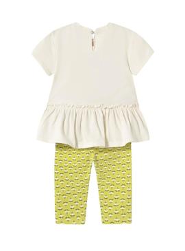 Conjunto Mayoral Leggings babado amarelo bebê