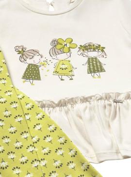 Conjunto Mayoral Leggings babado amarelo bebê