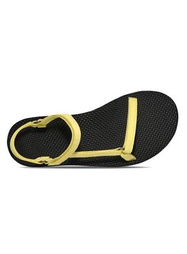 Sandálias Teva Original Universal Slim amarelo para mulher.